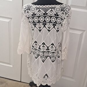 Crochet Cover Up/ Tunic Size M